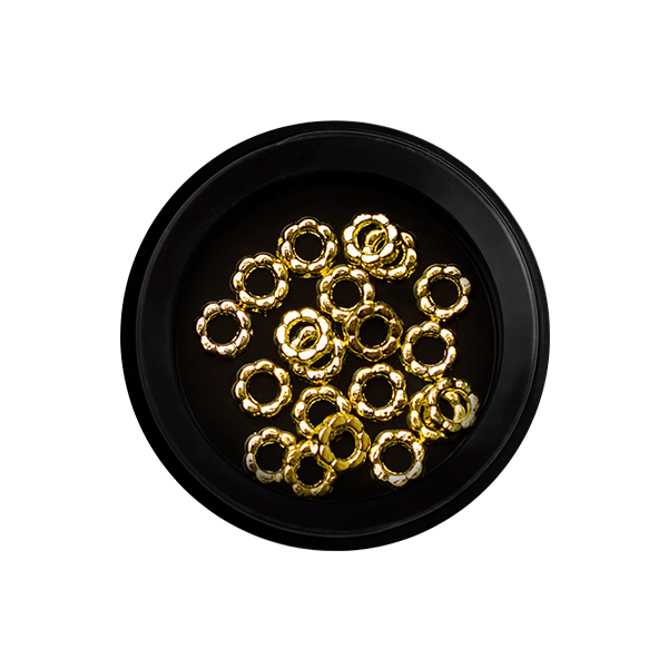 Liquid stone jewel flower-gold - Perfect Nails