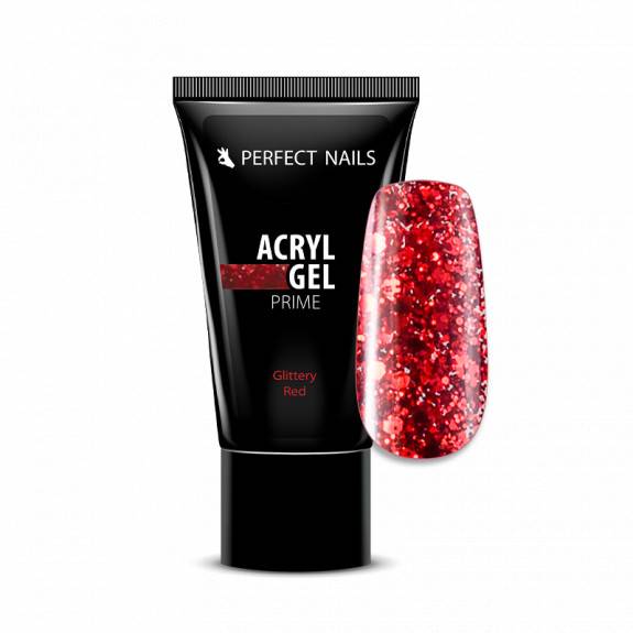 Akrylgel Prime i tub 15g glittery red - Perfect Nails