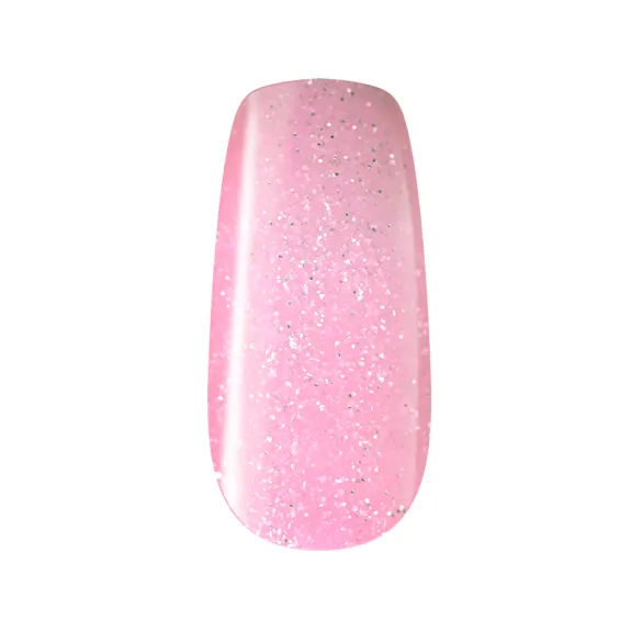 Color rubber base gel - Glitter rose 8 ml