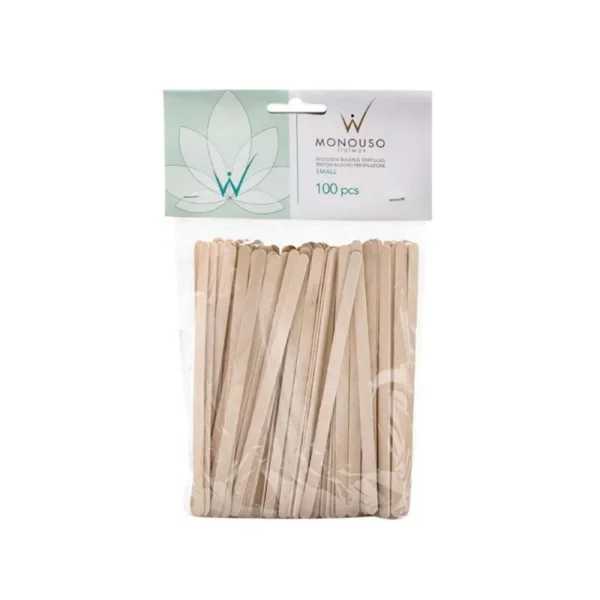 Italwax små engångsspatlar i trä (14 x 0,6 cm), 100 st. Perfekta för bikinivaxning och ansiktsvaxning.