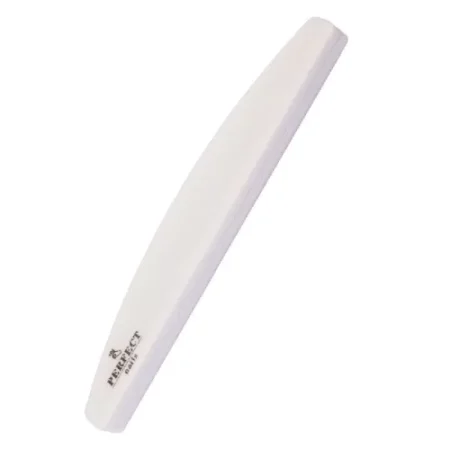 WHITE FOAM CURVED #100/100 – Dubbelkornad buffer för förfining av akryl-, gel- och AcrylGel-naglar.