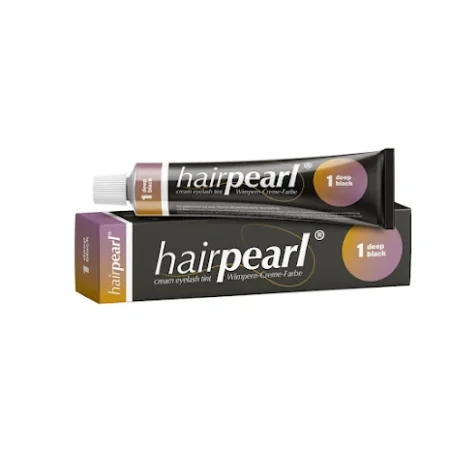 Tub Hairpearl Deep Black 20ml – svart frans- och brynfärg.