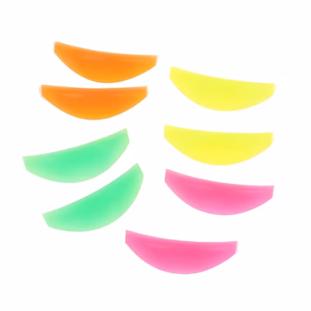 Silikonpads för lash lift i olika storlekar och färger.